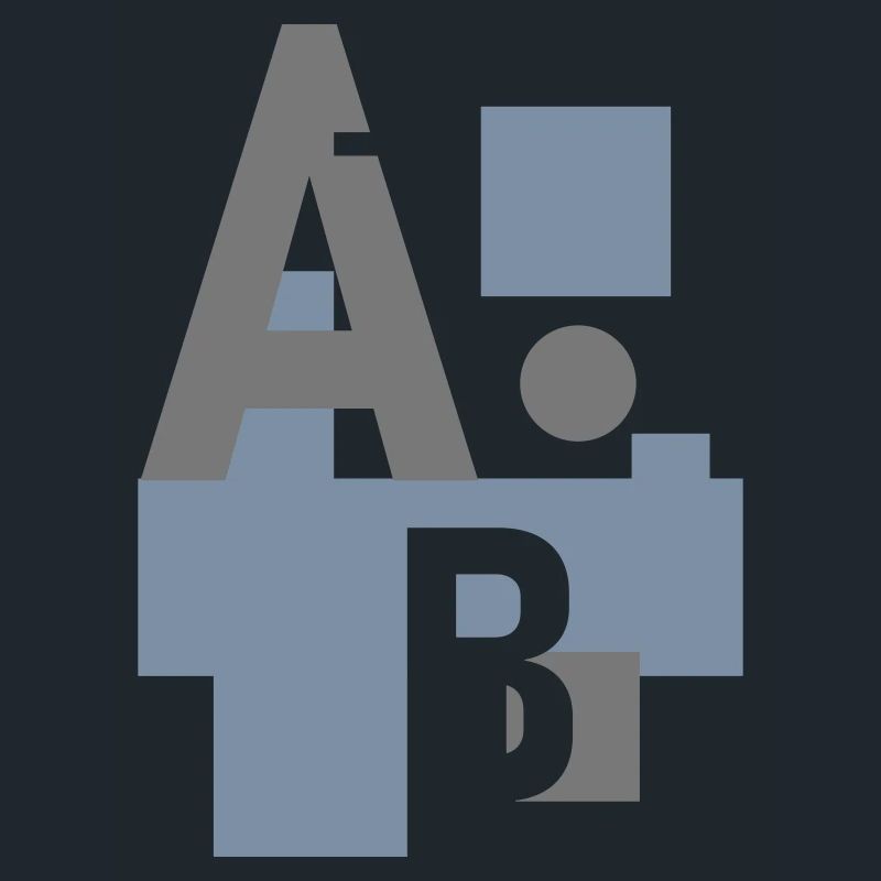 Design abstrait avec des lettres