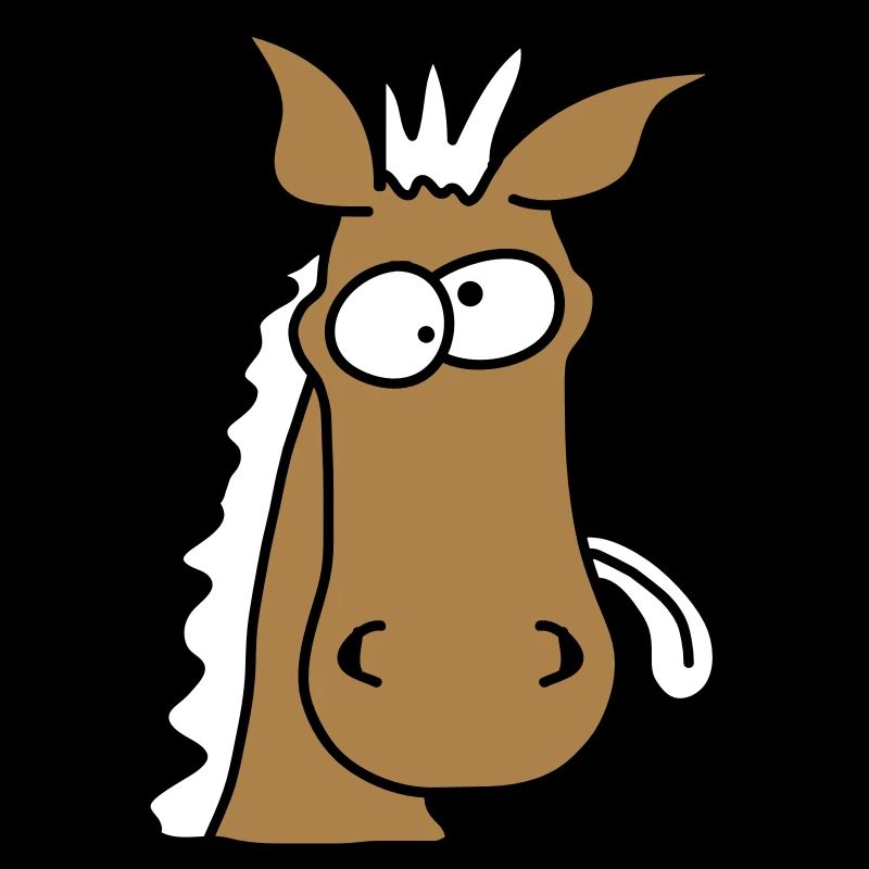 Funny Crazy Comic Horse