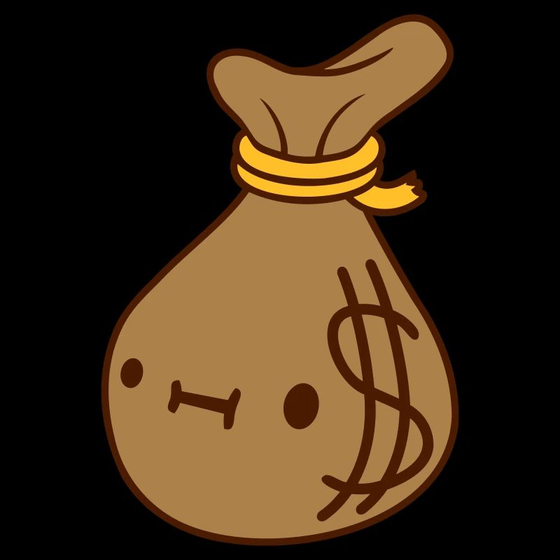 Face Dollar Money Sack