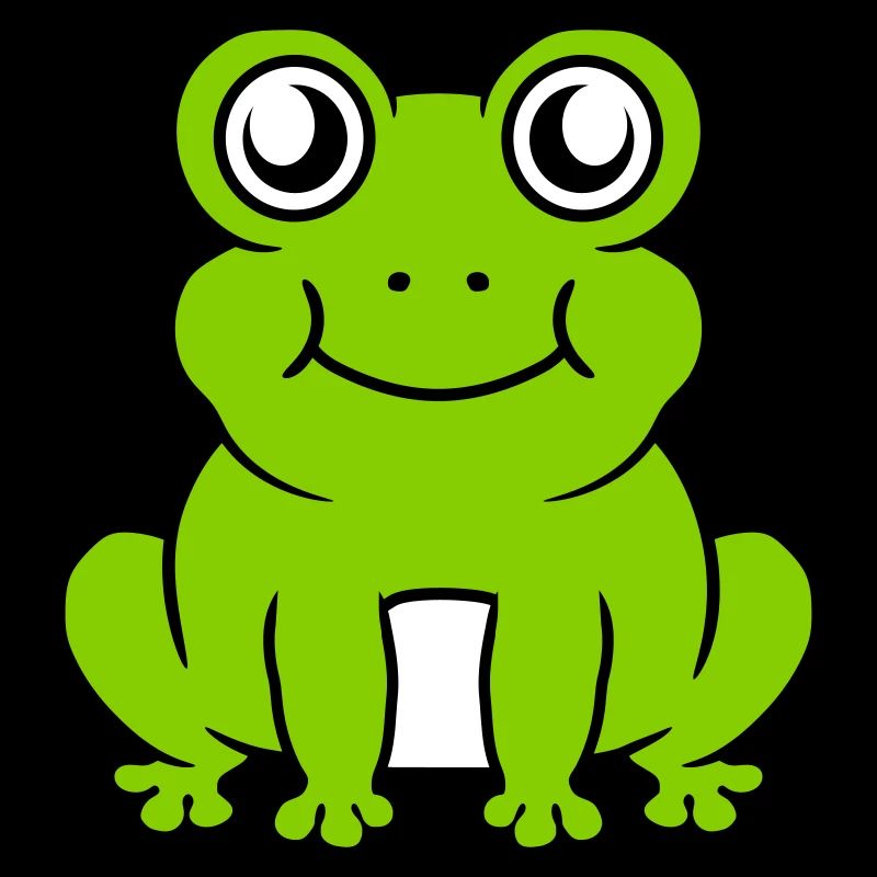 Comic sweet frog sitting