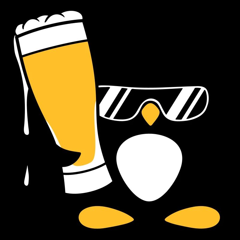 pinguin sonnenbrille party feiern bier alkohol gla