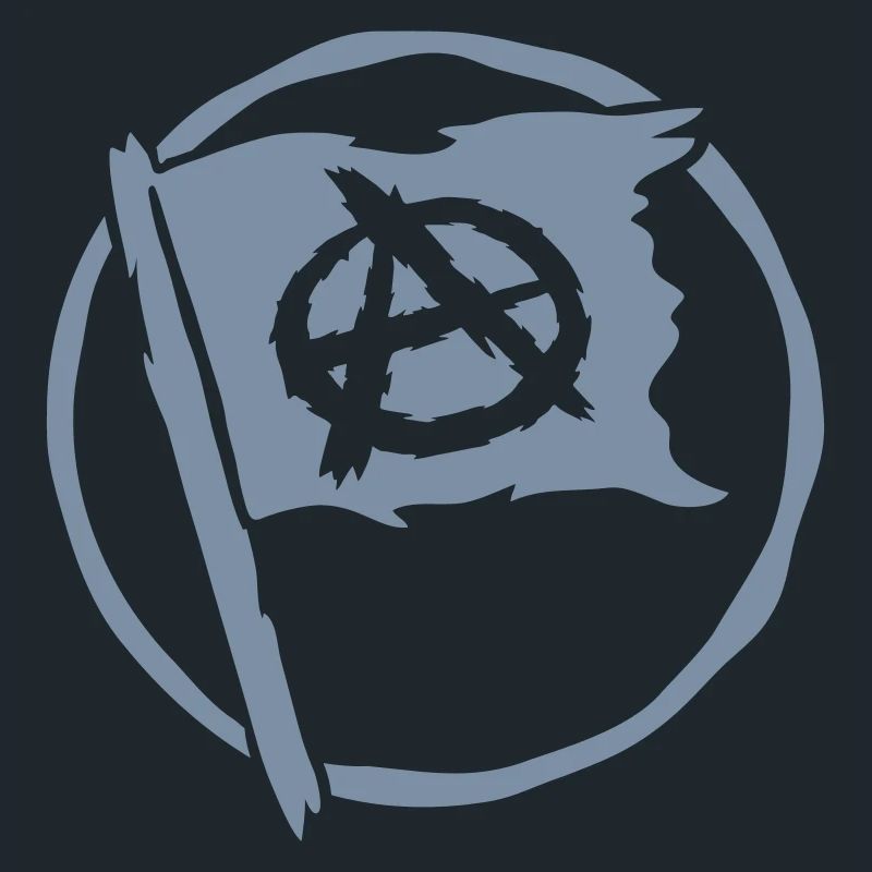 Symbol anarchy logo flag