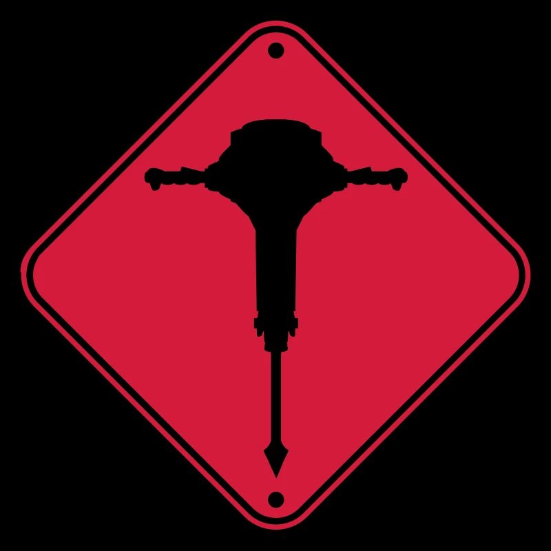 Vorsicht Presslufthammer Warnung