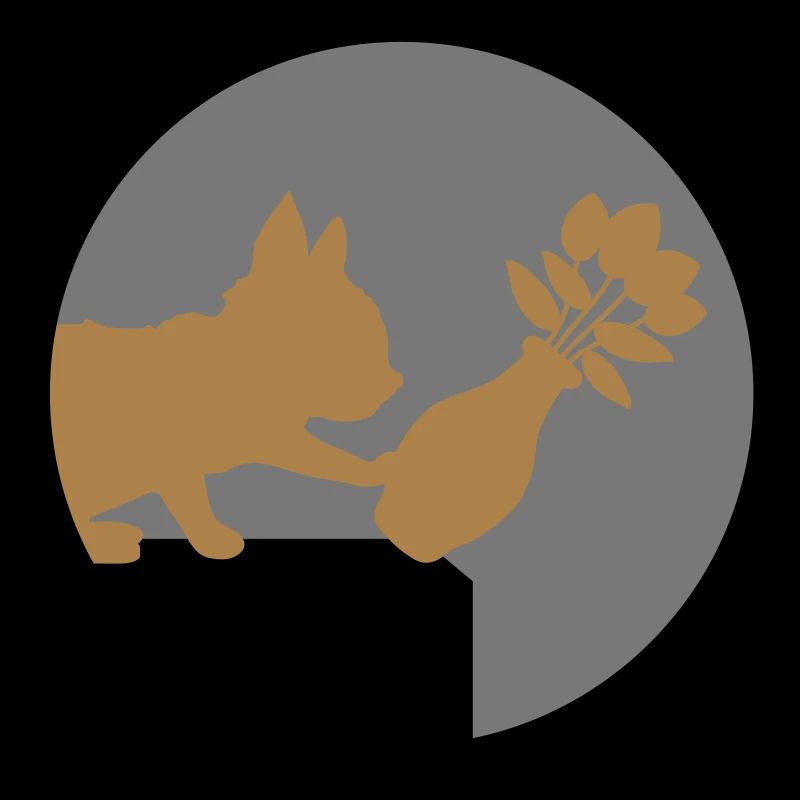 Flower vase falls down cat
