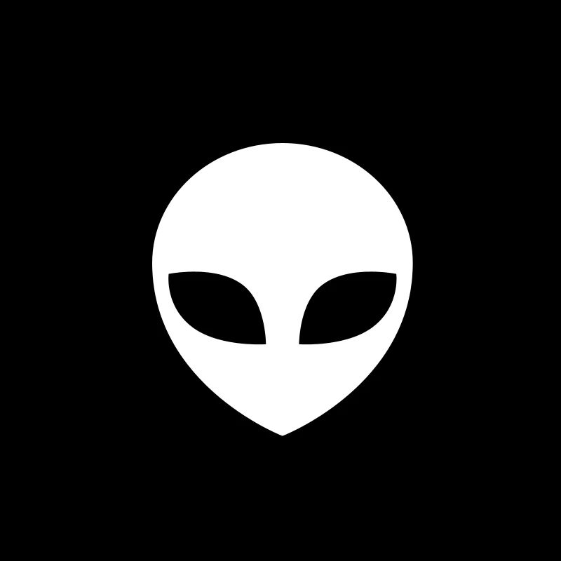 Strahlen Alien Kopf grau