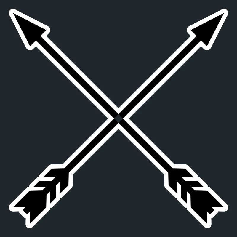 Crossed Arrows With Frame Vector