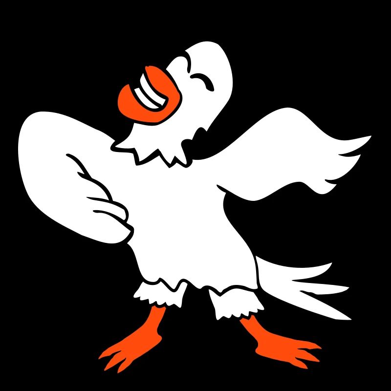 Seagull bird dancing celebrating happy happy fun