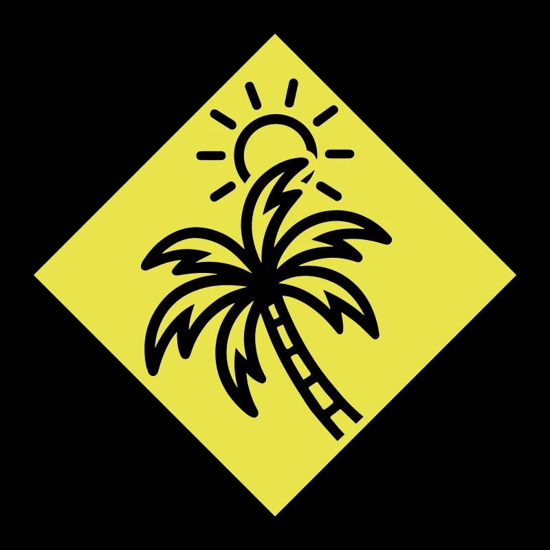 Icône de soleil de palmier