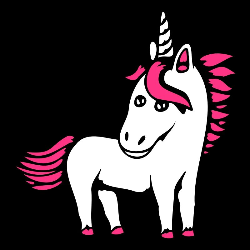 Einhorn Mädchen Hübsch Freundlich Cartoon Pferd