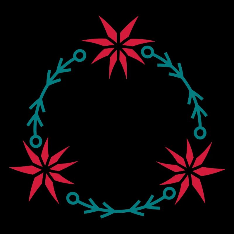 Weihnachtskranz aus Weihnachtsstern