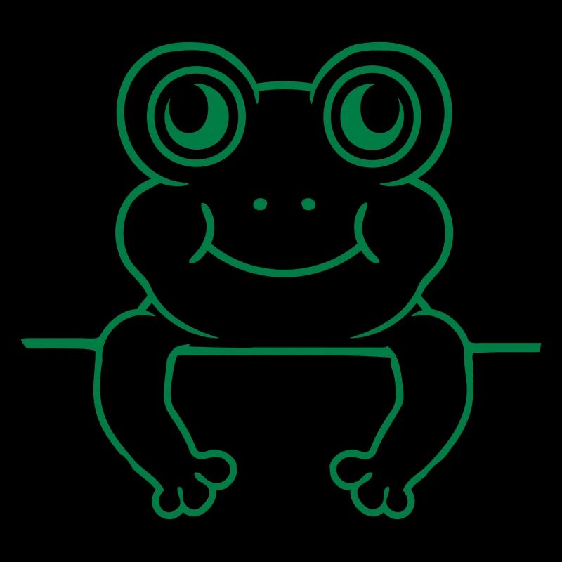 Mauer Frosch Schild Comic