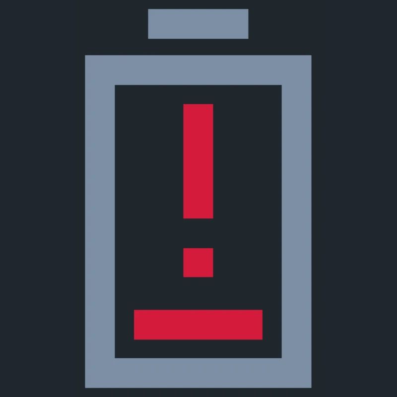 Exclamation point battery no power