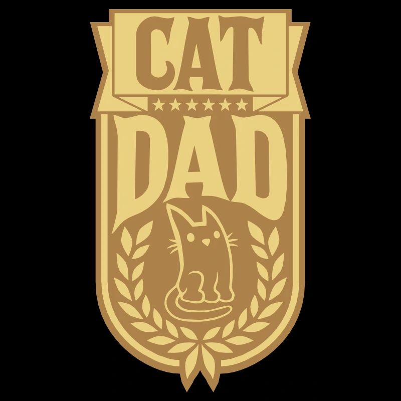 Design Cat Dad Laurel Wreath