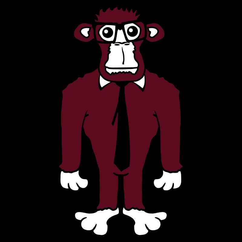 Clever Nerd Gorilla Lunettes à monture de corne Geek Tie Fun