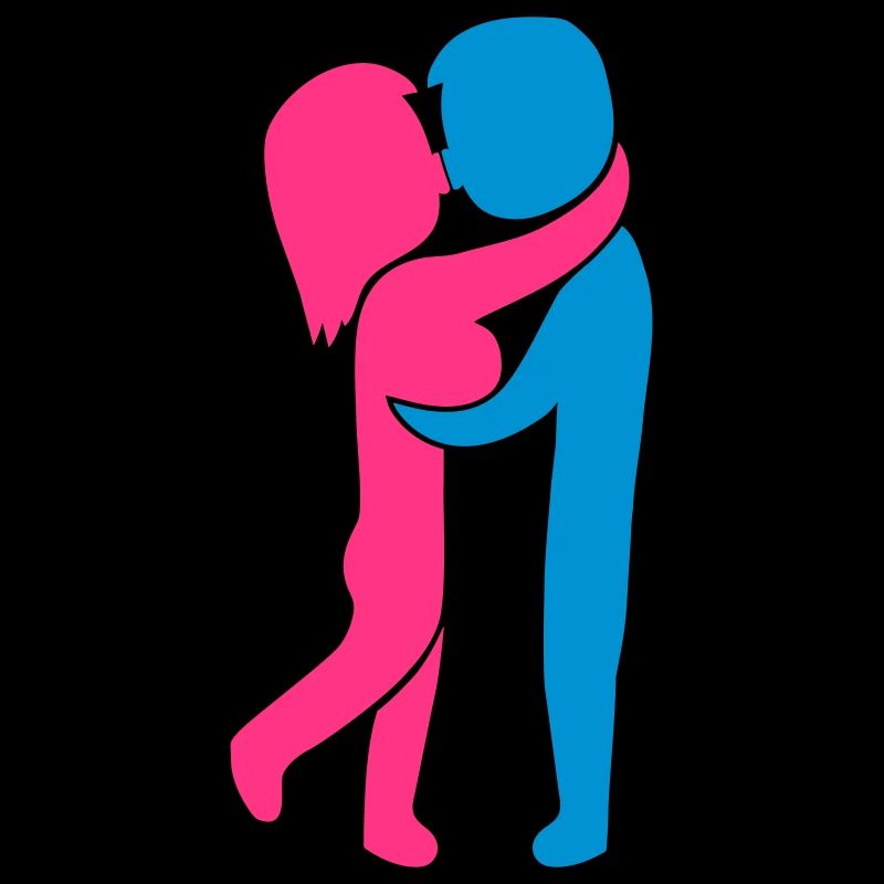 Couple amoureux baisers