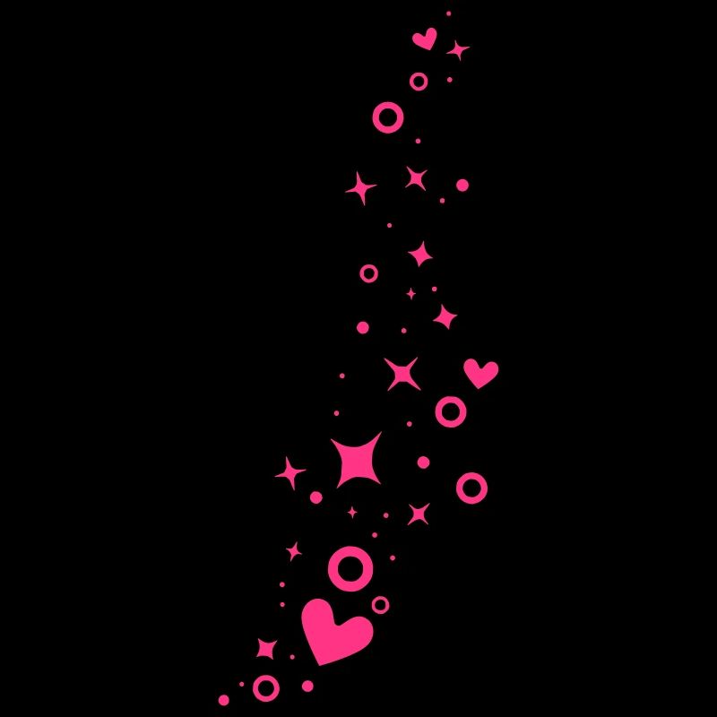 Glitter with heart hearts