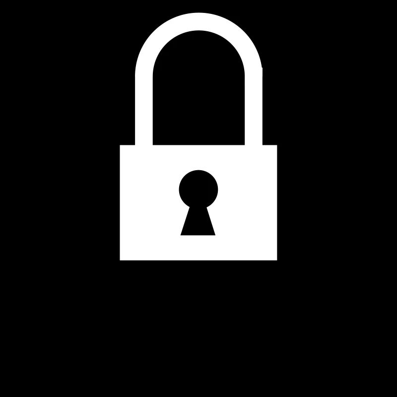Schloss geschlossen mit Text: "Locked"