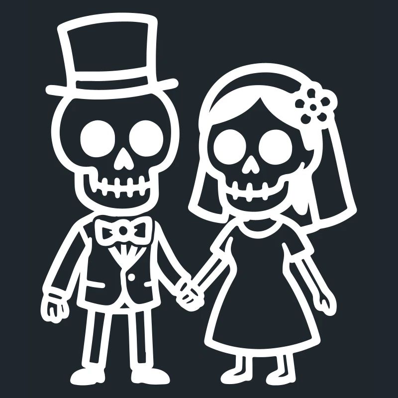 Married Wedding Skull