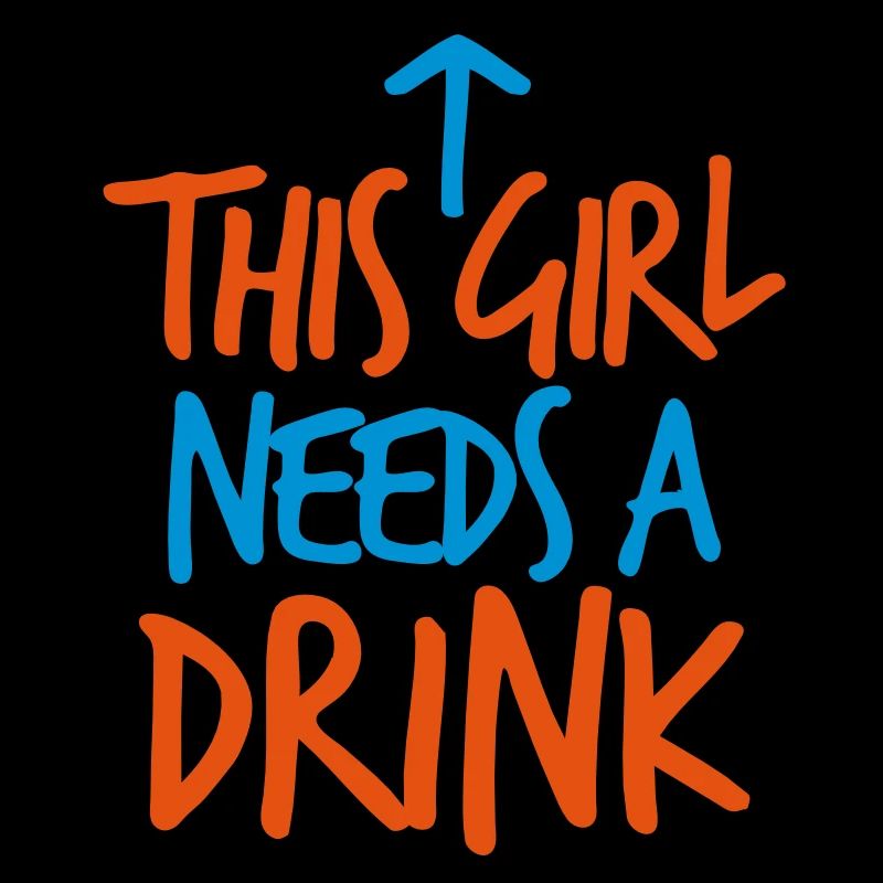 Cette fille a besoin d'un verre! flèche vers le