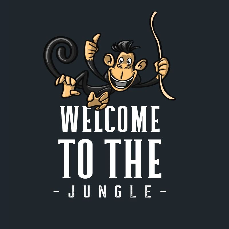 Jungle Affe Willkommensdesign