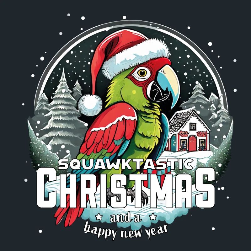 Perroquet de Noël - Noël squawktastic