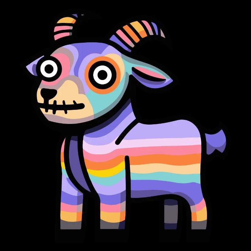 Mountain Goat Halloween Comic Funny