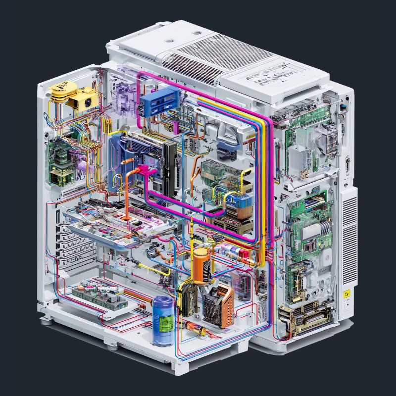 CAD Cable Art Color Streams Data Center