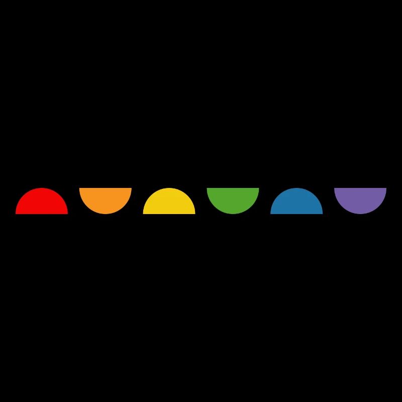 Demi-cercle arc-en-ciel
