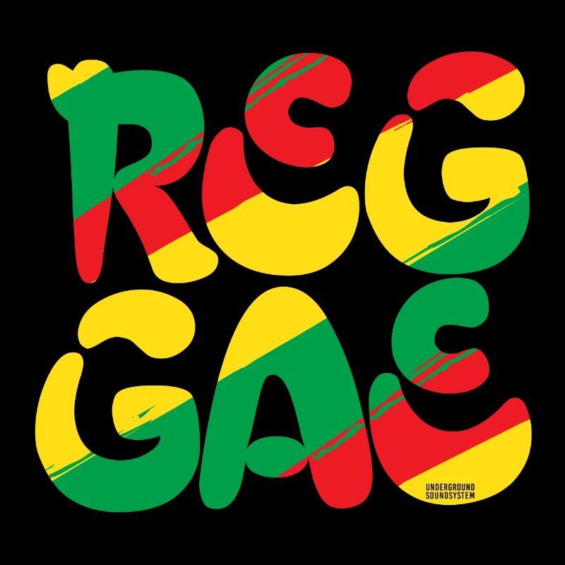 Reggae Vibes Colorful Logo