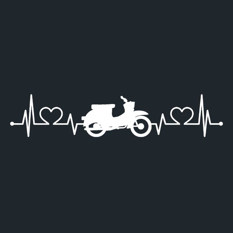 Simson Schwalbe KR51 Heart Line ECG Moped Gift