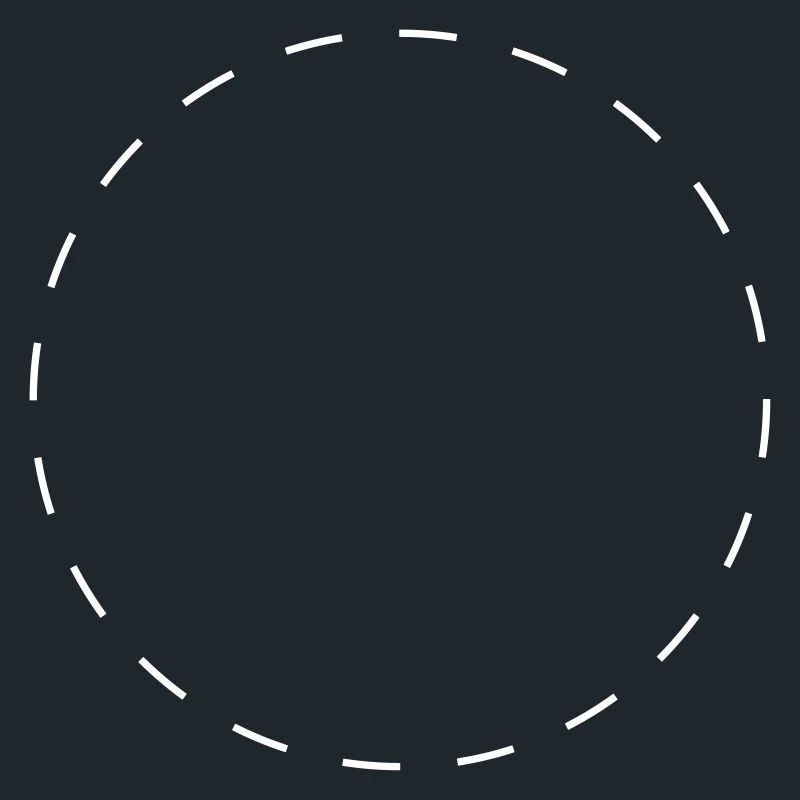 Circle dashed white | Vectorgraphic