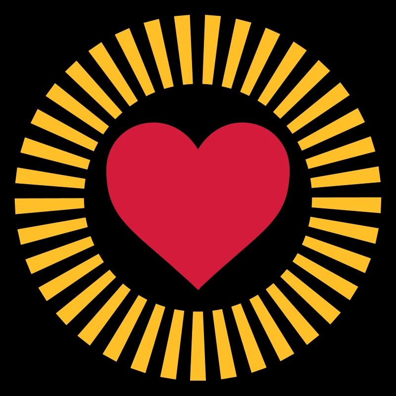 Herz in Strahlenkranz Design