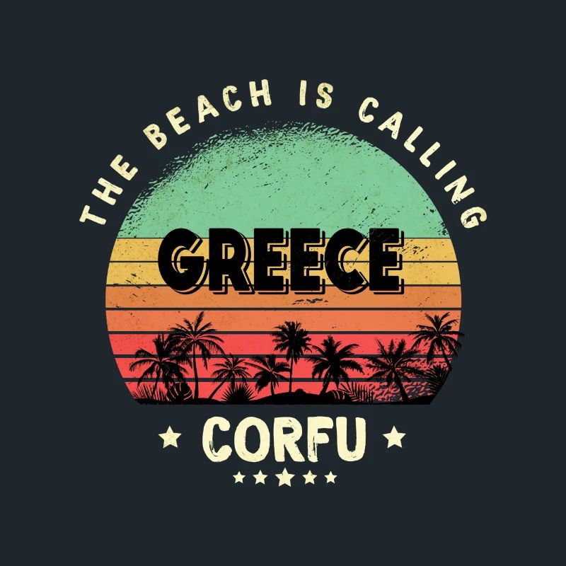 Corfou Grèce Beach Vintage Thaïlande