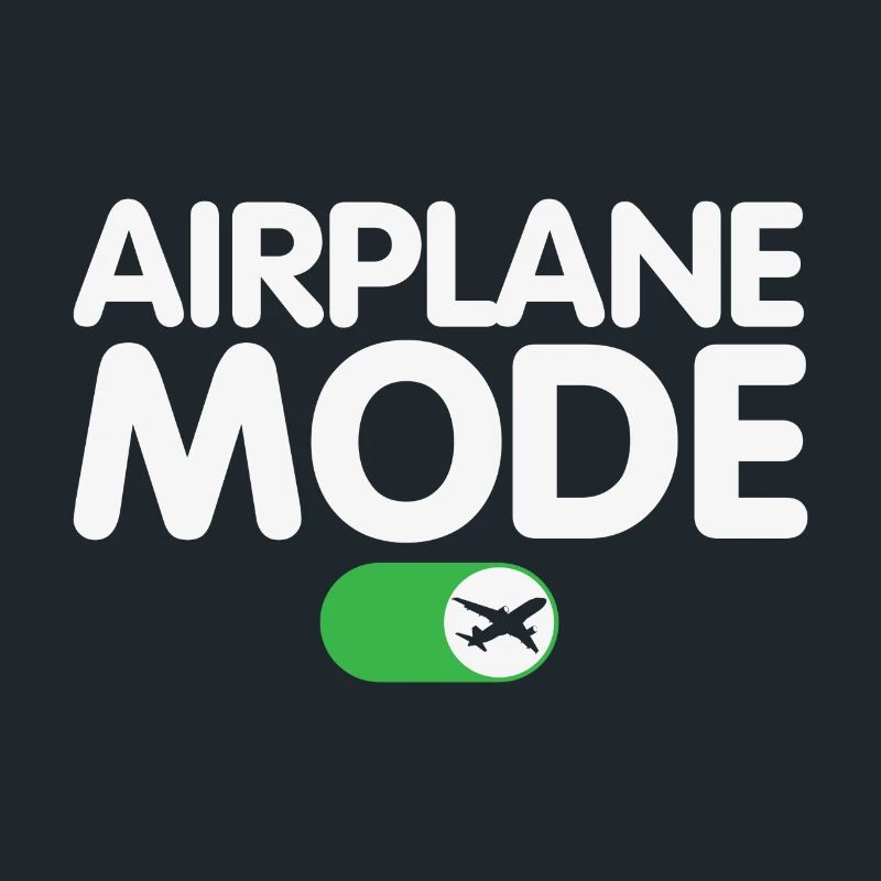 Flugzeugmodus auf lustigem Pilotendesign