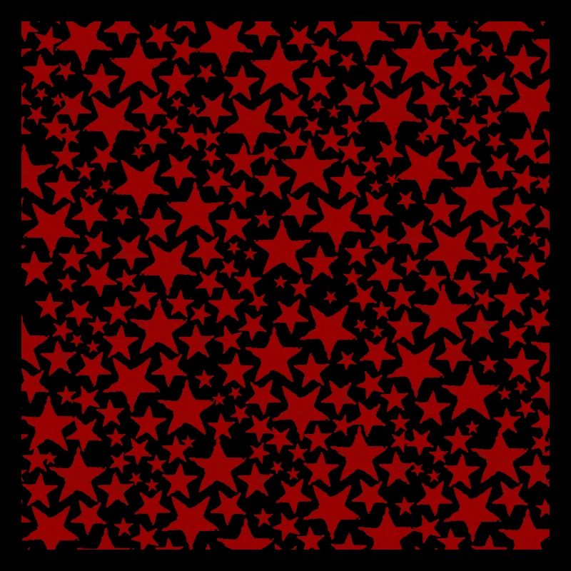 Red star pattern on black background