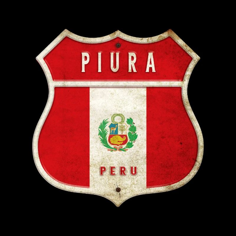 Piura Peru Wappen Flaggen Design