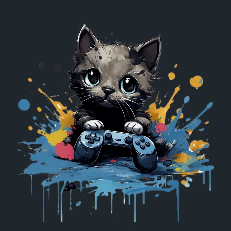 Design de jeu de chat mignon