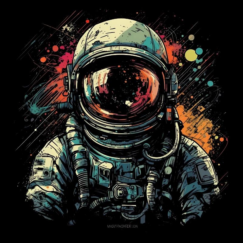 Astronaute cool au look rétro