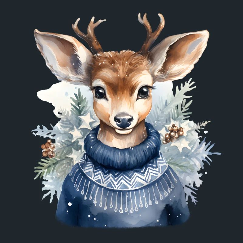 Rentier Winterpullover