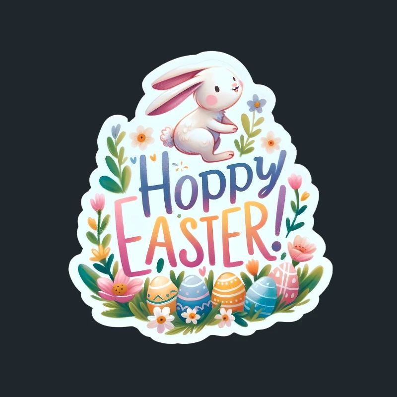 Hoppy Easter Colorful Easter Greetings