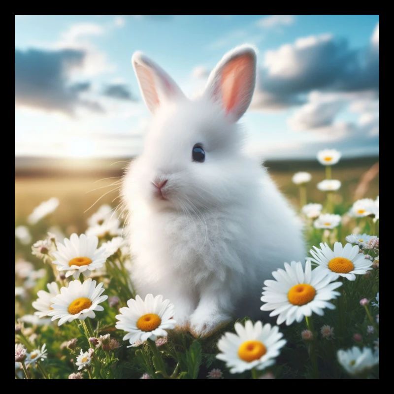 Adorable White Bunny