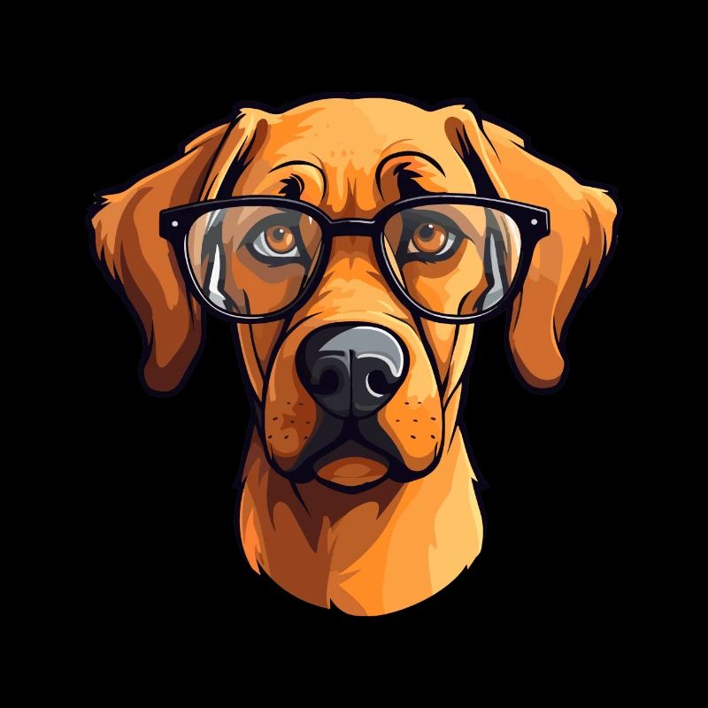 Rhodesian Ridgeback Hunderasse Aquarell Karikatur K