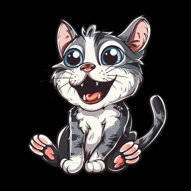 Playful kitten with big eyes
