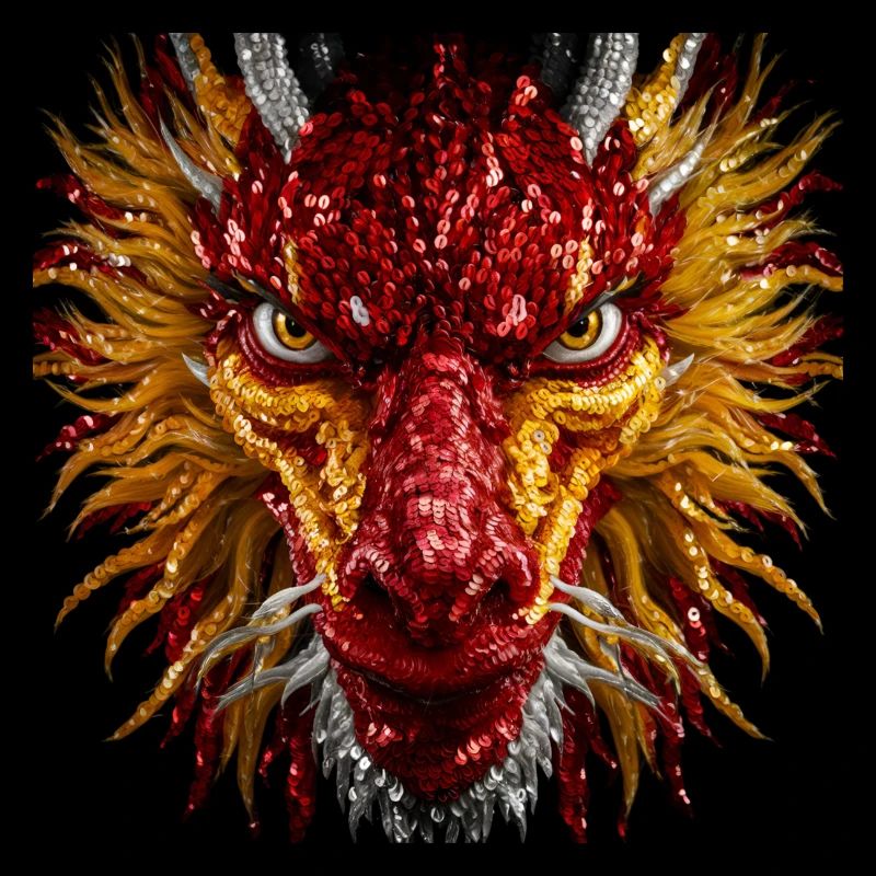 Mesmerizing Sequin Dragon
