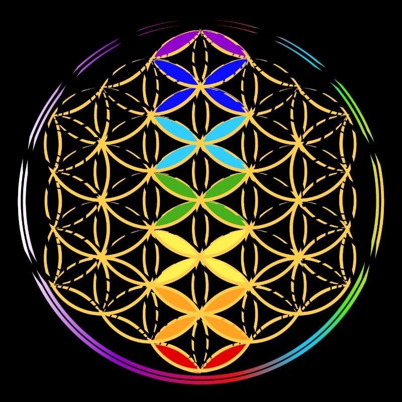 Lebensblume mit den Chakren