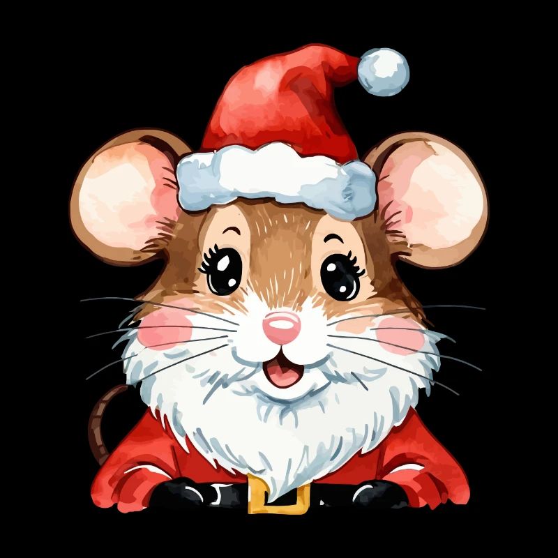 Mouse Christmas Drawing