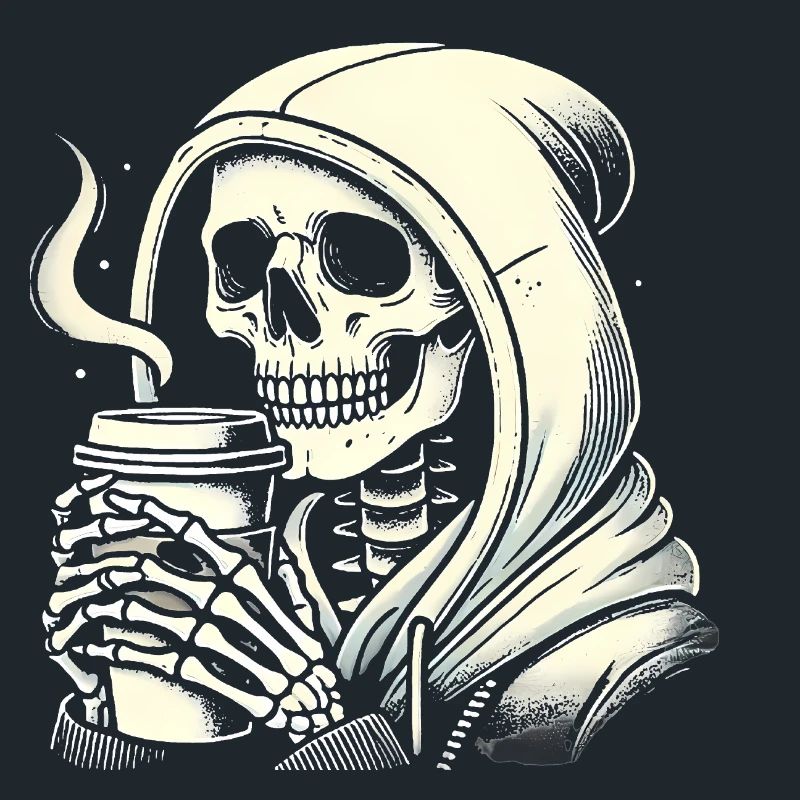 Chill Skeleton avec sweat à capuche café