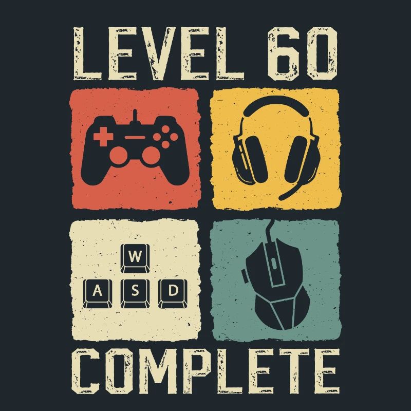 Level 60 Complete Gamer 60th Birthday Gift