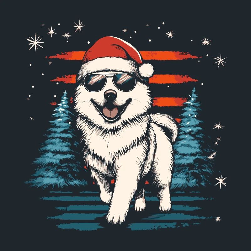 Cool Samoyède de Noël