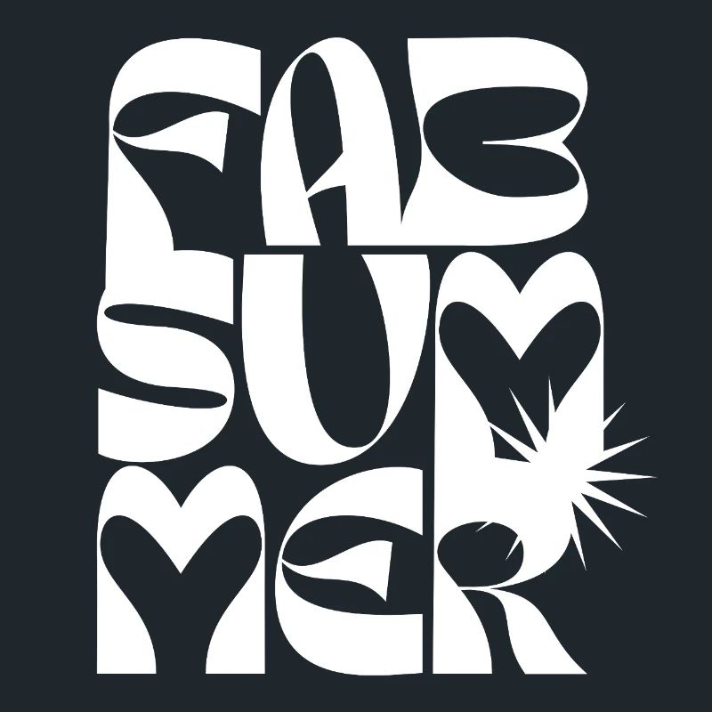 Conception typographique audacieuse de l’amour de l’été